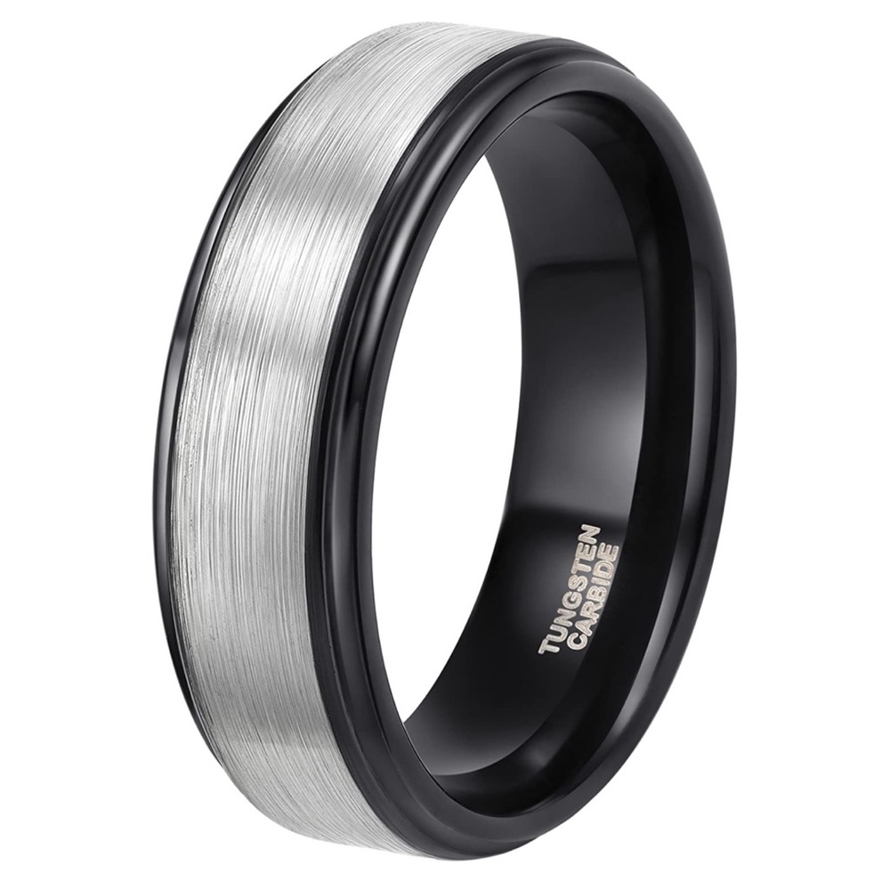 8mm Tungsten Carbide Wedding Ring Band for Men